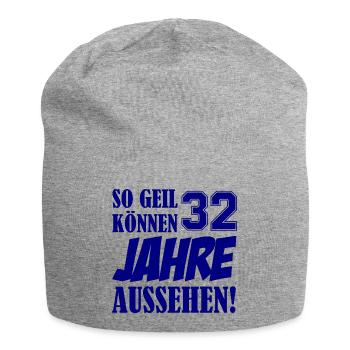 32 Jahre So Geil Design - Jersey-Beanie - Grau meliert - Vorne
