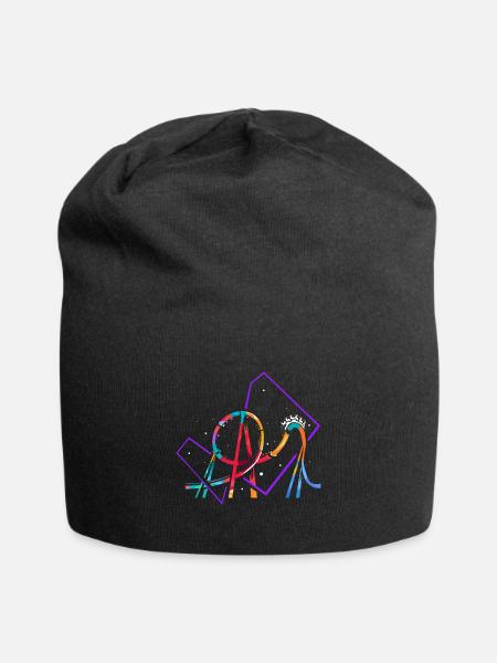 Turbulente Achterbahn Loopingbahn - Jersey-Beanie - Schwarz