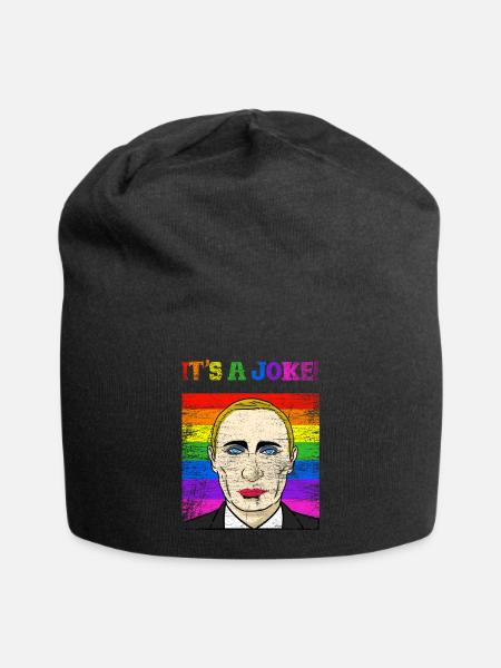 Spöttischer Putin Politkarikatur - Jersey-Beanie - Schwarz