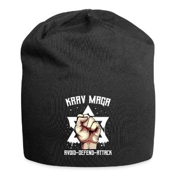 Krav Maga - Jersey-Beanie - Schwarz - Vorne