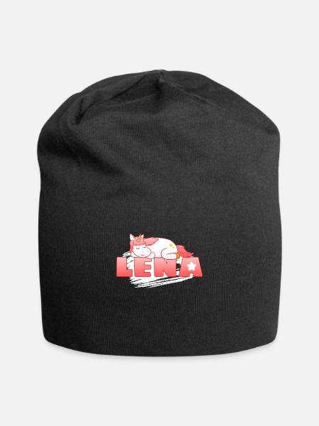 Lena Vorname Name - Jersey-Beanie - Schwarz