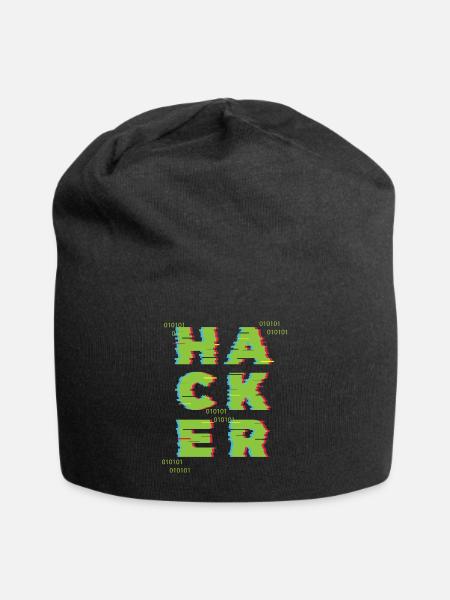Hacker 0101 - Jersey-Beanie - Schwarz