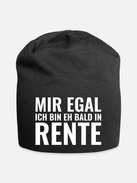 Mir egal ich bin eh bald in Rente - Jersey-Beanie - Schwarz