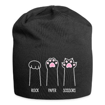Rock Paper Scissors - Cat Paws - Jersey Beanie - black - Front