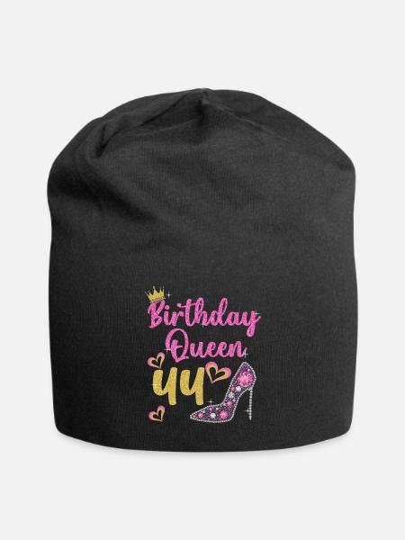 44.Geburtstag Königin 44 Jahre Vierundvierzig - Jersey-Beanie - Schwarz