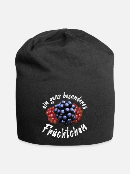 Brombeere Brombeeren Beeren Früchte - Jersey-Beanie - Schwarz