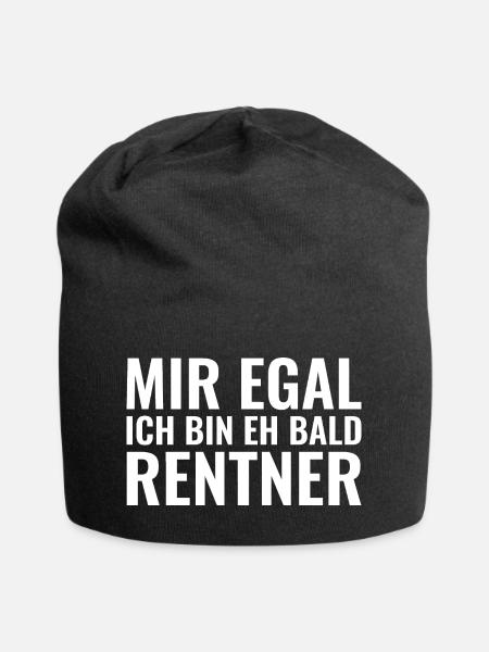 Mir egal ich bin eh bald Rentner - Jersey-Beanie - Schwarz