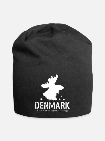Däne Dänemark dänisch Elch - Jersey-Beanie - Schwarz