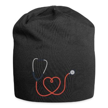 Stethoskop Logo Symbol Symbol - Jersey-Beanie - Schwarz - Vorne
