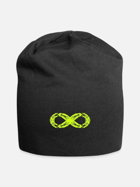 Unendlich Symbol Zeichen Symbol - Jersey-Beanie - Schwarz