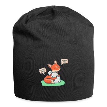 Where fox and hare say 'good night' - Jersey Beanie - black - Front