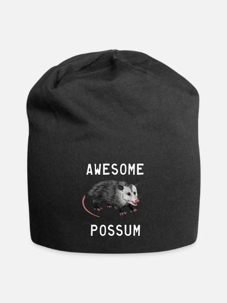 Awesome Possum - Opossum Wortspiel - Jersey-Beanie - Schwarz