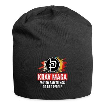 Krav Maga - Jersey-Beanie - Schwarz - Vorne