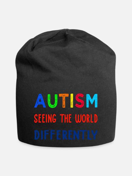 Autism Seeing Differently - Jersey Beanie - black