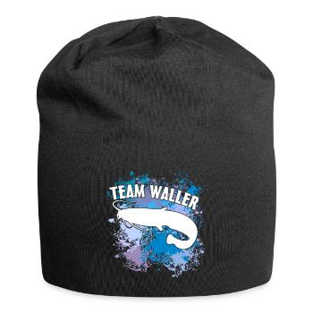 Wels Waller fischen Wels auf Farbklecksen - Jersey-Beanie - Schwarz - Vorne
