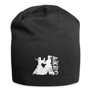 Geschmeidige Aikido Kämpferin Tatami - Jersey-Beanie - Schwarz - Vorne