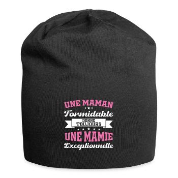 Gift for Grandma - An Exceptional Granny - Jersey Beanie - black - Front