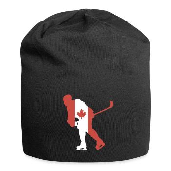Hockey player Canada flag - Jersey Beanie - black - Front