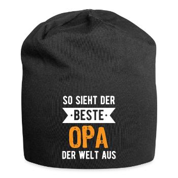 So sieht der beste Opa der Welt aus - Jersey-Beanie - Schwarz - Vorne