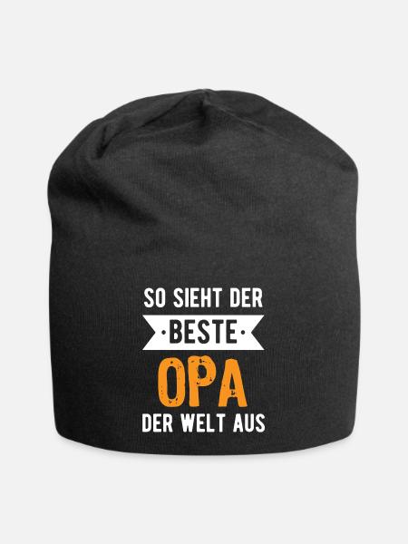 So sieht der beste Opa der Welt aus - Jersey-Beanie - Schwarz