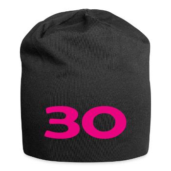 30. 30 JAHRE. 30-JÄHRIGES JUBILÄUM. 30-JÄHRIGES JUBILÄUM. - Jersey-Beanie - Schwarz - Vorne