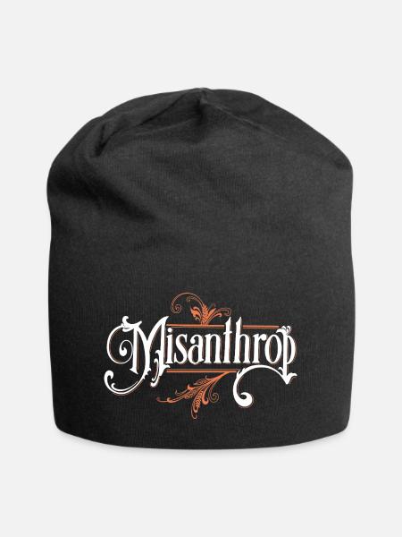 Misanthrop Ornamentenschrift - Jersey-Beanie - Schwarz