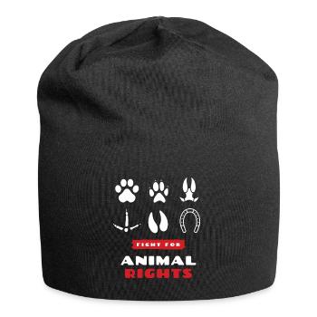 animal rights - Jersey-Beanie - Schwarz - Vorne