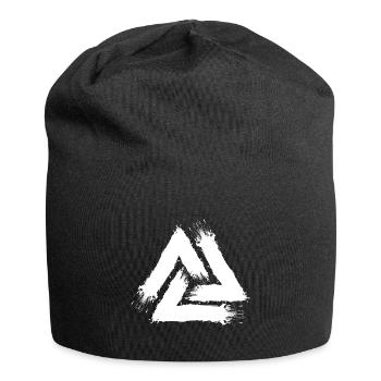 Valknut Symbol Weiß Bürste Neu - Jersey-Beanie - Schwarz - Vorne