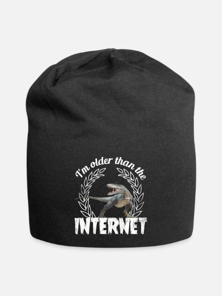 I’m older than the Internet + Dinosaurier - Jersey-Beanie - Schwarz