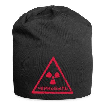 CHERNOBYL RADIATION WARNING ICON - Jersey Beanie - black - Front