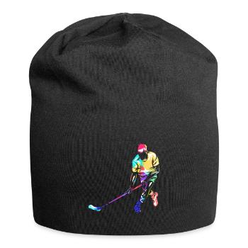 Reflexstarker Floorball Torwart - Jersey-Beanie - Schwarz - Vorne