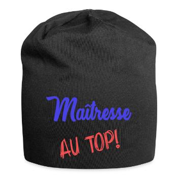 GELIEBTE - Jersey-Beanie - Schwarz - Vorne