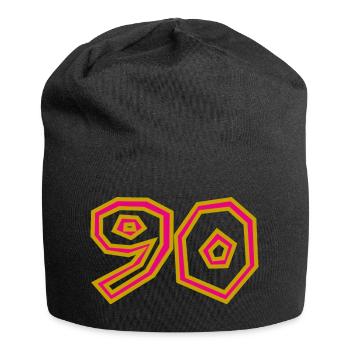 90. 90 JAHRE. 90-JÄHRIGES JUBILÄUM. 90-JÄHRIGES JUBILÄUM. - Jersey-Beanie - Schwarz - Vorne