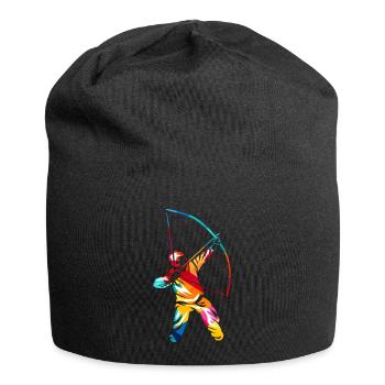 Fokussierter Bogensport Waldparcours - Jersey-Beanie - Schwarz - Vorne
