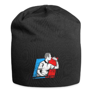 Treffsicherer Dartspieler Vereinsabend - Jersey-Beanie - Schwarz - Vorne