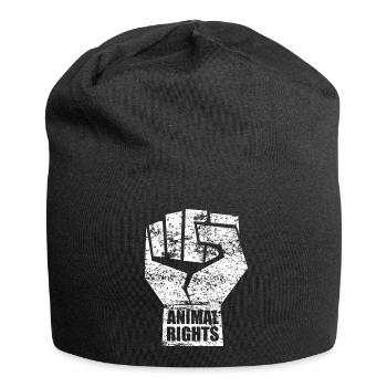 ANIMAL RIGHTS VEGAN - Jersey Beanie - black - Front