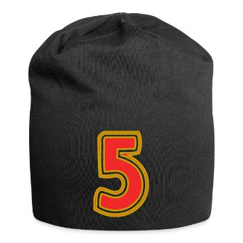 5 - Jersey-Beanie - Schwarz - Vorne