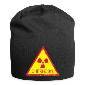 CHERNOBYL RADIATION WARNING ICON - Jersey Beanie - black - Front