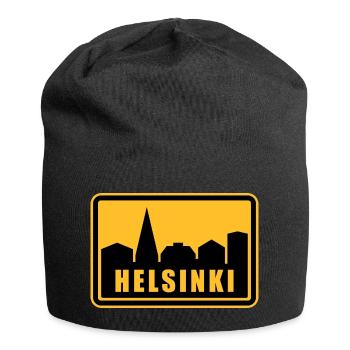Helsinki - Jersey-Beanie - Schwarz - Vorne