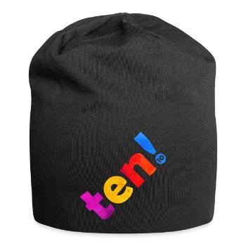 TEN 10 YEARS 10TH BIRTHDAY - Jersey Beanie - black - Front