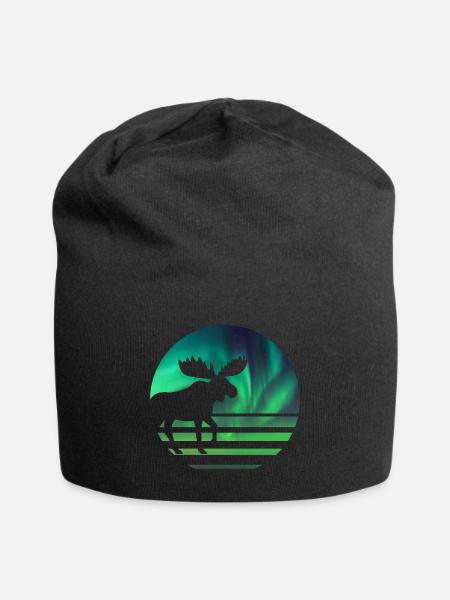 Elch - Jersey-Beanie - Schwarz