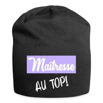 Geliebte - Jersey-Beanie - Schwarz - Vorne