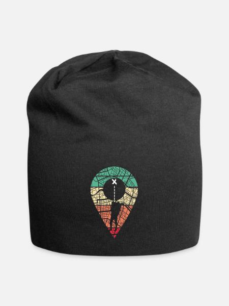 Schatzsuche GPS Schnitzeljagd Cacher Cache - Jersey-Beanie - Schwarz