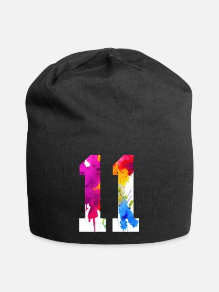NUMMER 11 JAHRE ALT 11. GEBURTSTAG - Jersey-Beanie - Schwarz