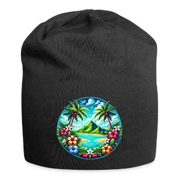 Caribbean Island Logo - Jersey Beanie - black - Front