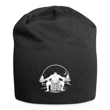 Kraftvoller Sumo Ringkampf Japan - Jersey-Beanie - Schwarz - Vorne