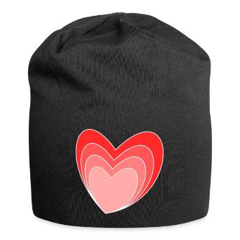 VALENTINSTAG. ICH LIEBE DICH. ICH LIEBE DICH. LIEBE. LIEBE - Jersey-Beanie - Schwarz - Vorne