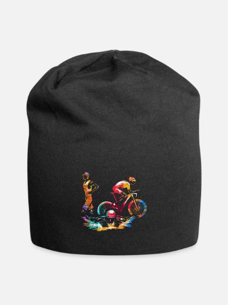 Spritziger Triathlet Radstrecke - Jersey-Beanie - Schwarz