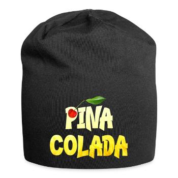 Pina Colada Ananas Kokos Rum mit Kirsche - Jersey-Beanie - Schwarz - Vorne