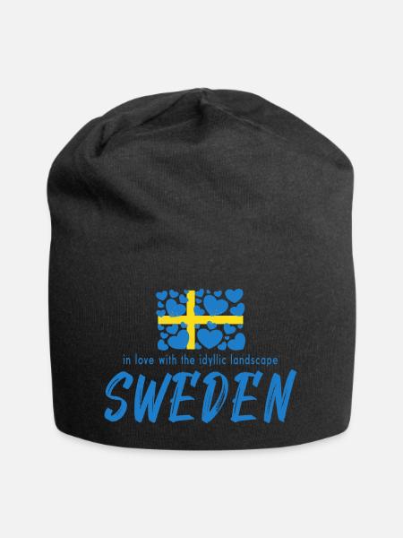 Sweden Sverige Schweden - Jersey-Beanie - Schwarz